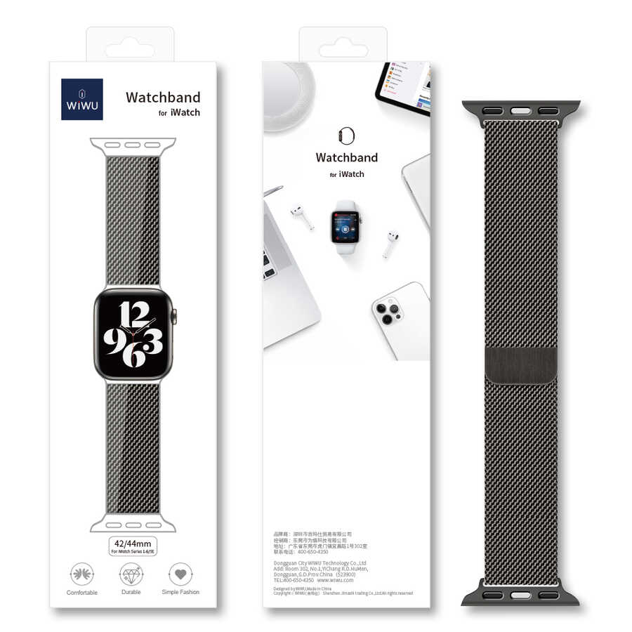 Watch Ultra 49mm Kordon Wiwu Minalo Metal Strap Kayış - 5 Watch Ultra 49mm Kordon Wiwu Minalo Metal Strap Kayış - 5